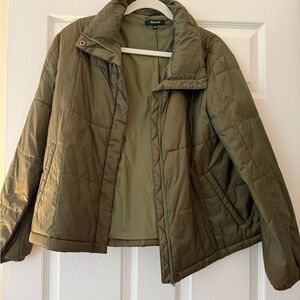 Madewell Khaki Puffer Jacket